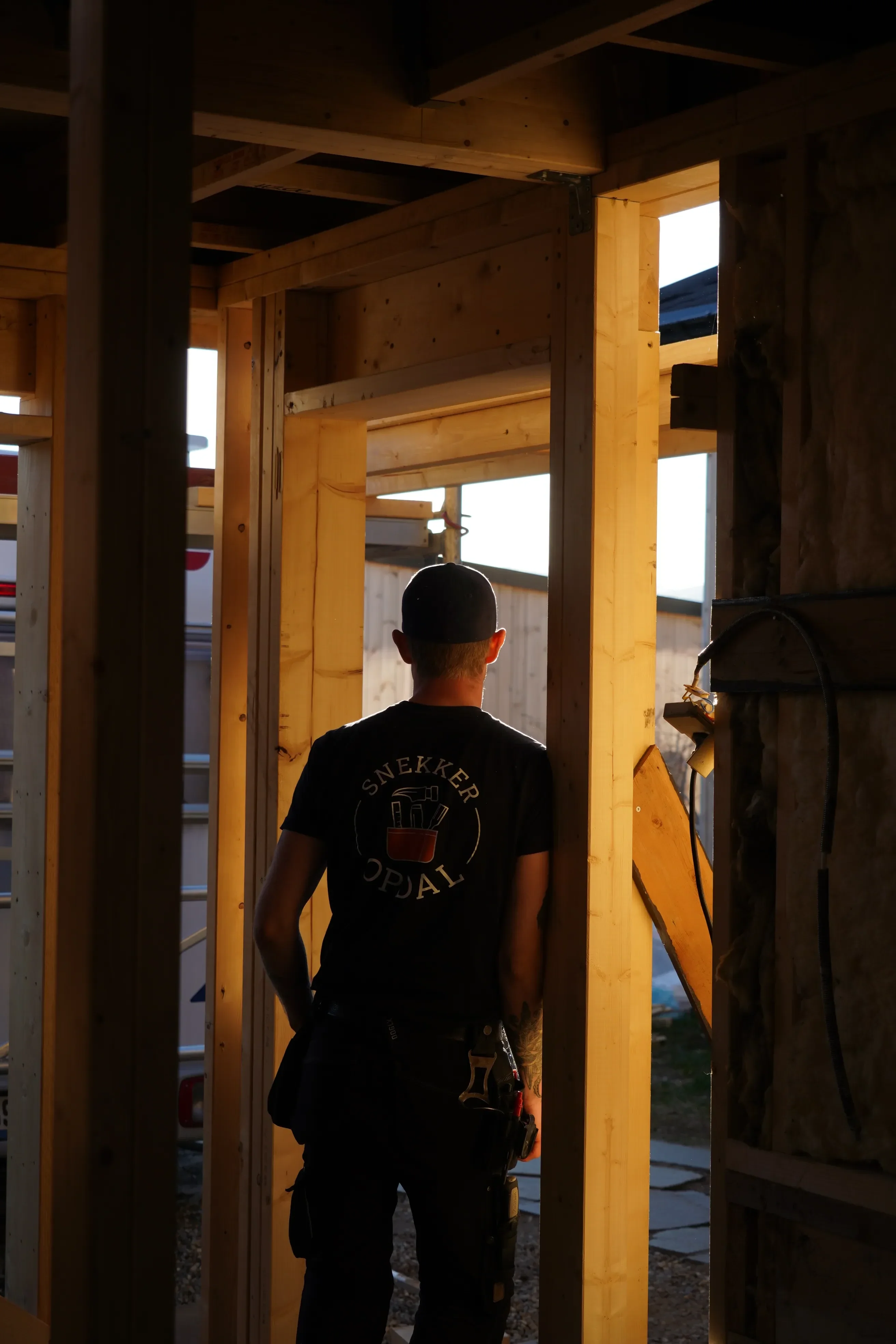 Truls Opdal på byggeplass i Trondheim
